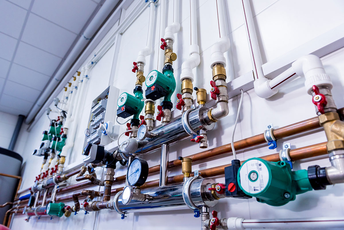 Innovatives Heizungssystem im modernen Wohnraum.